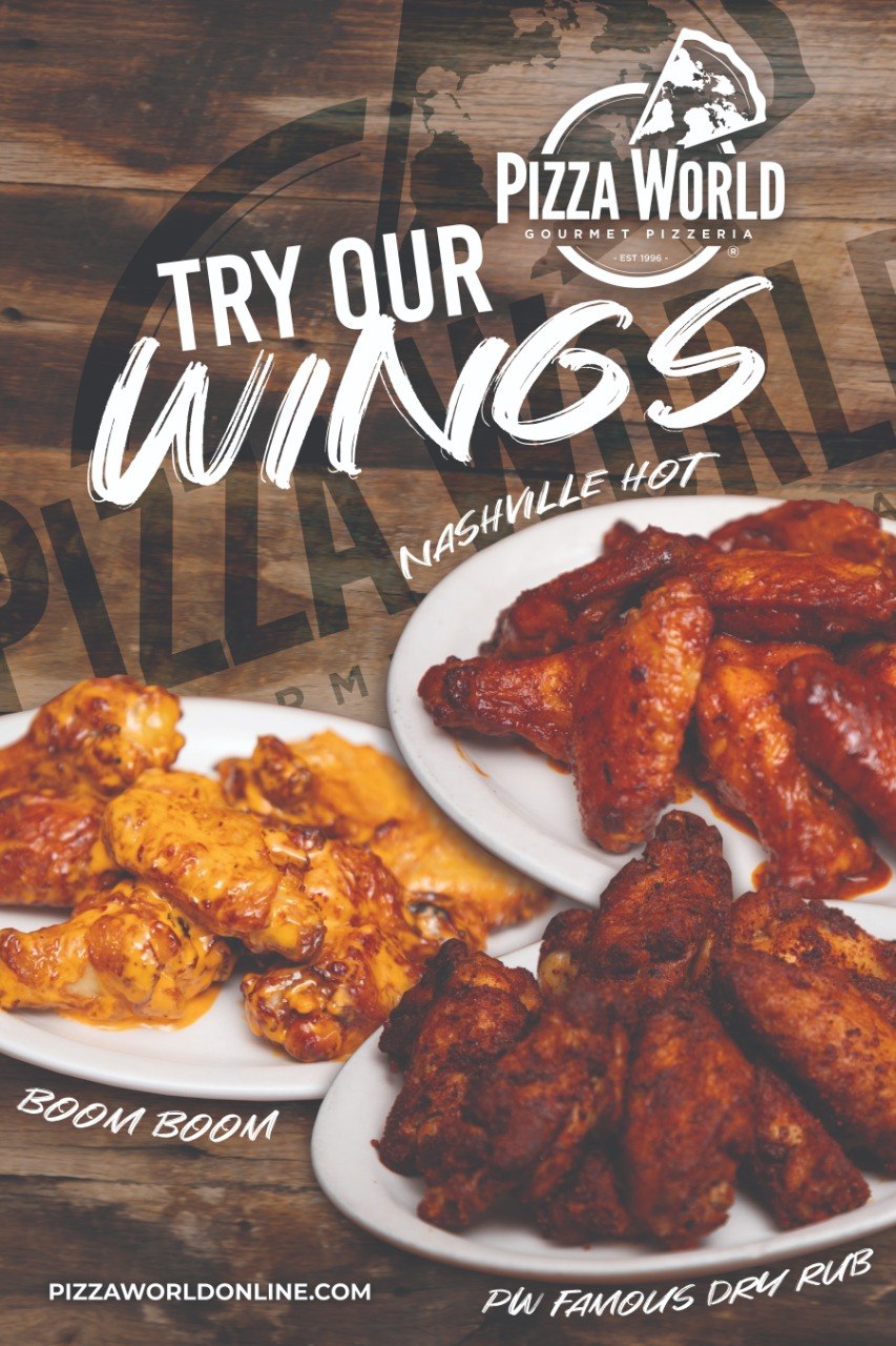 Try Our Wings — Nashville Hot, Boom Boom, PW Famous Dry Rub